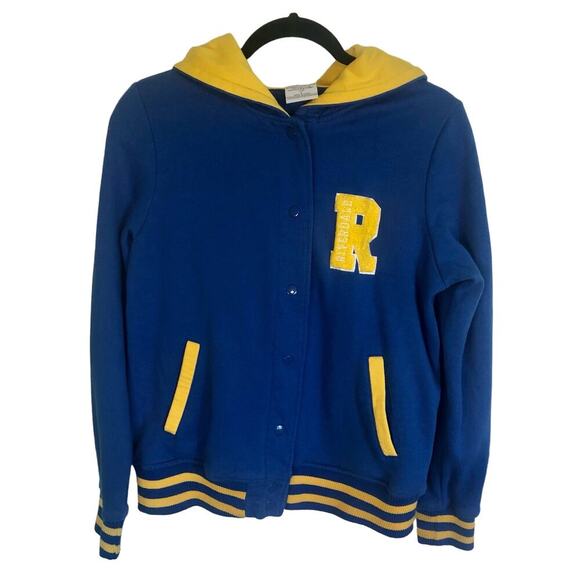 Riverdale High Archie Cheer Girls Varsity Jacket Blue & Yellow Women's Large - Picture 1 of 12